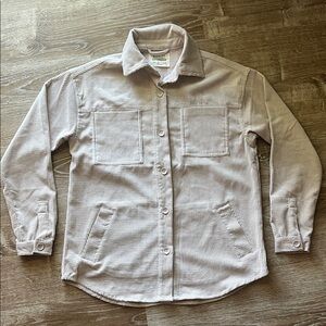 Ashley Outerwear Soft Pink Corded Shacket Size S